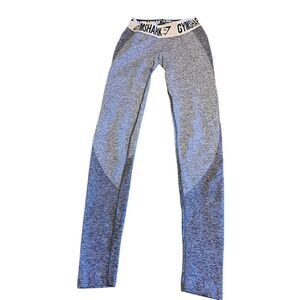 Gymshark XS flew low rise compression workout yoga blue leggings